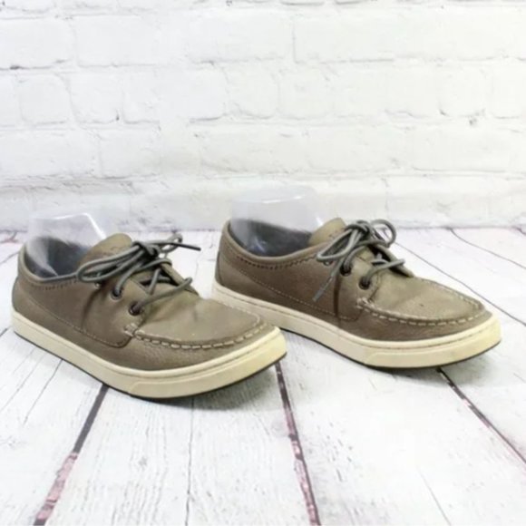 LL Bean Brown Leather Deck Dock Moccasins Loafers Boat Shoes Size 8 - Picture 3 of 9